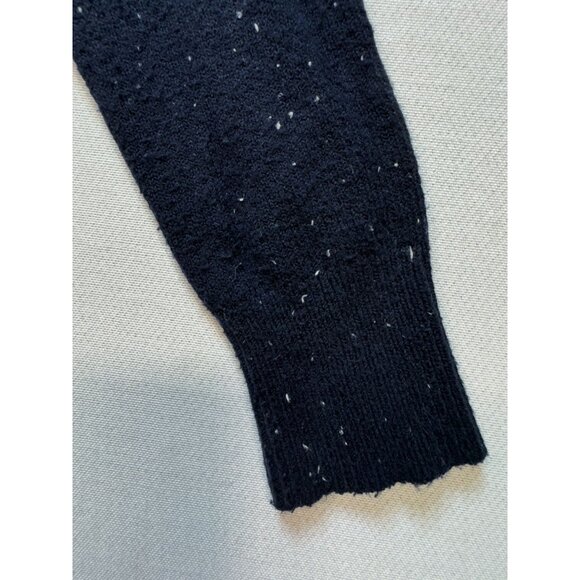 Loft Women's Llama Crew Neck Pullover Sweater Knit Long Sleeve Size XS Navy Blue - Picture 8 of 8